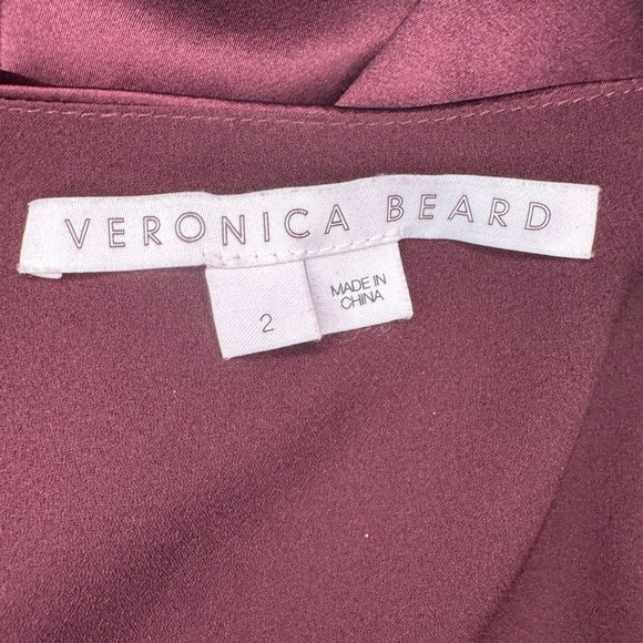 Veronica Beard Red Asymmetrical Ruched Cocktail Gown Size 2. #200 - Picture 12 of 14